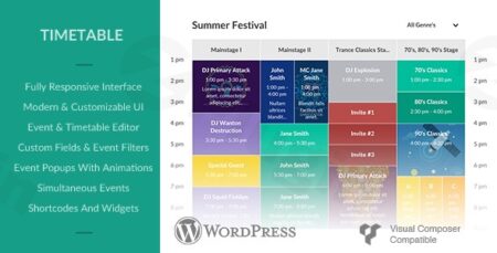 responsive timetable for wordpress plugin - Responsive Timetable For Wordpress
