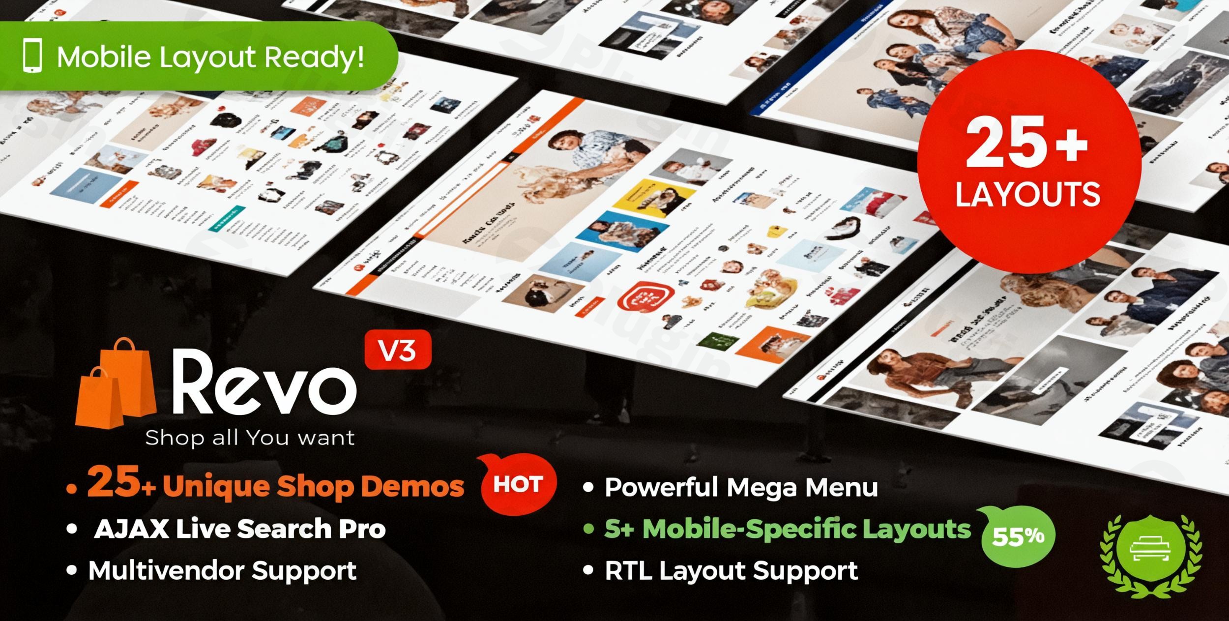 revo multipurpose woocommerce wordpress theme plugin - Download WordPress Themes in One Place​