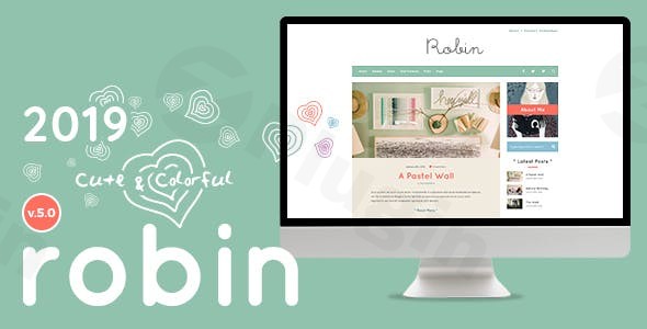 robin cute colorful blog theme plugin - Download WordPress Themes in One Place​