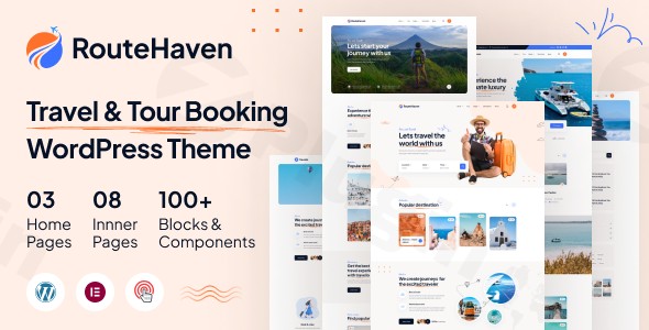 routehaven travel tour booking wordpress theme plugin - Download WordPress Themes in One Place​