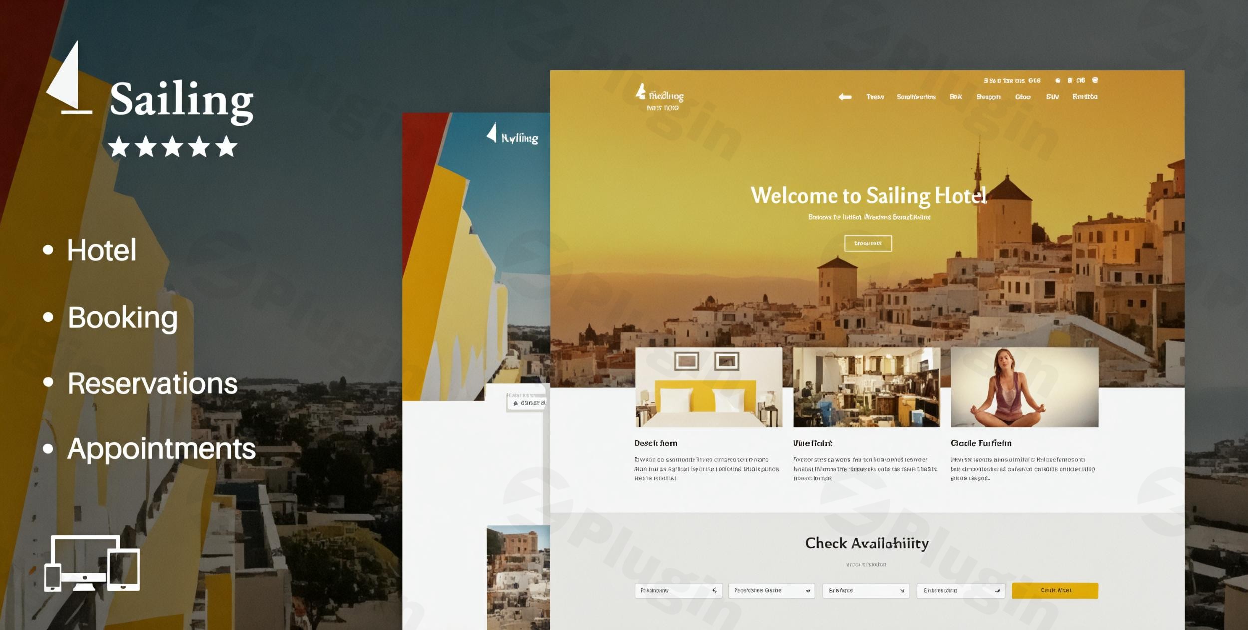 sailing hotel hotel wordpress theme plugin - Download WordPress Themes in One Place​