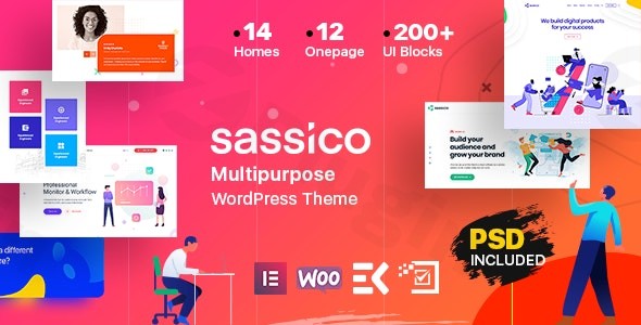 sassico multipurpose saas startup agency wordpress themes plugin - Download WordPress Themes in One Place​