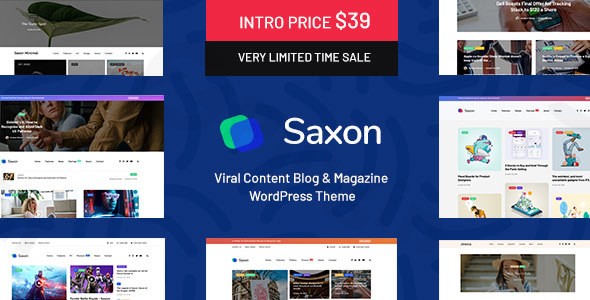 saxon viral content blog magazine wordpress themes plugin - Download WordPress Themes in One Place​