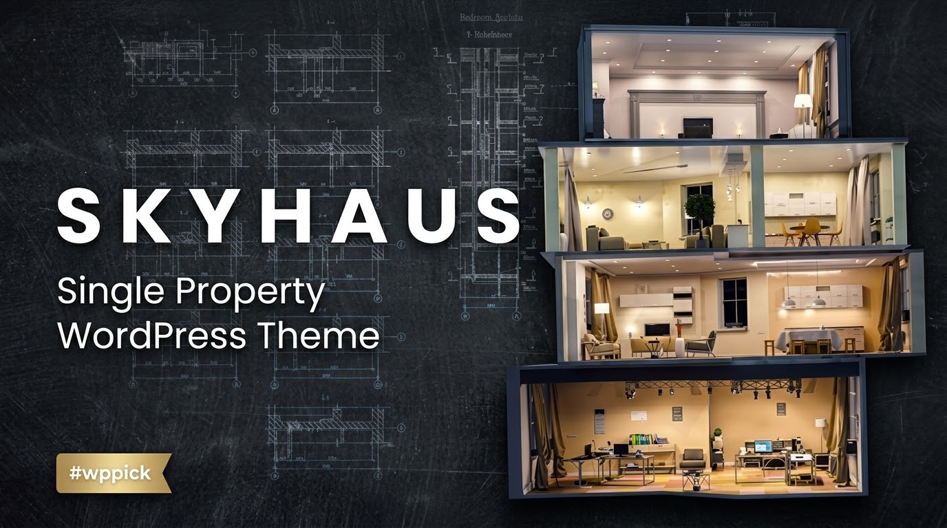 skyhaus single property one page theme feature - Download WordPress Themes in One Place​