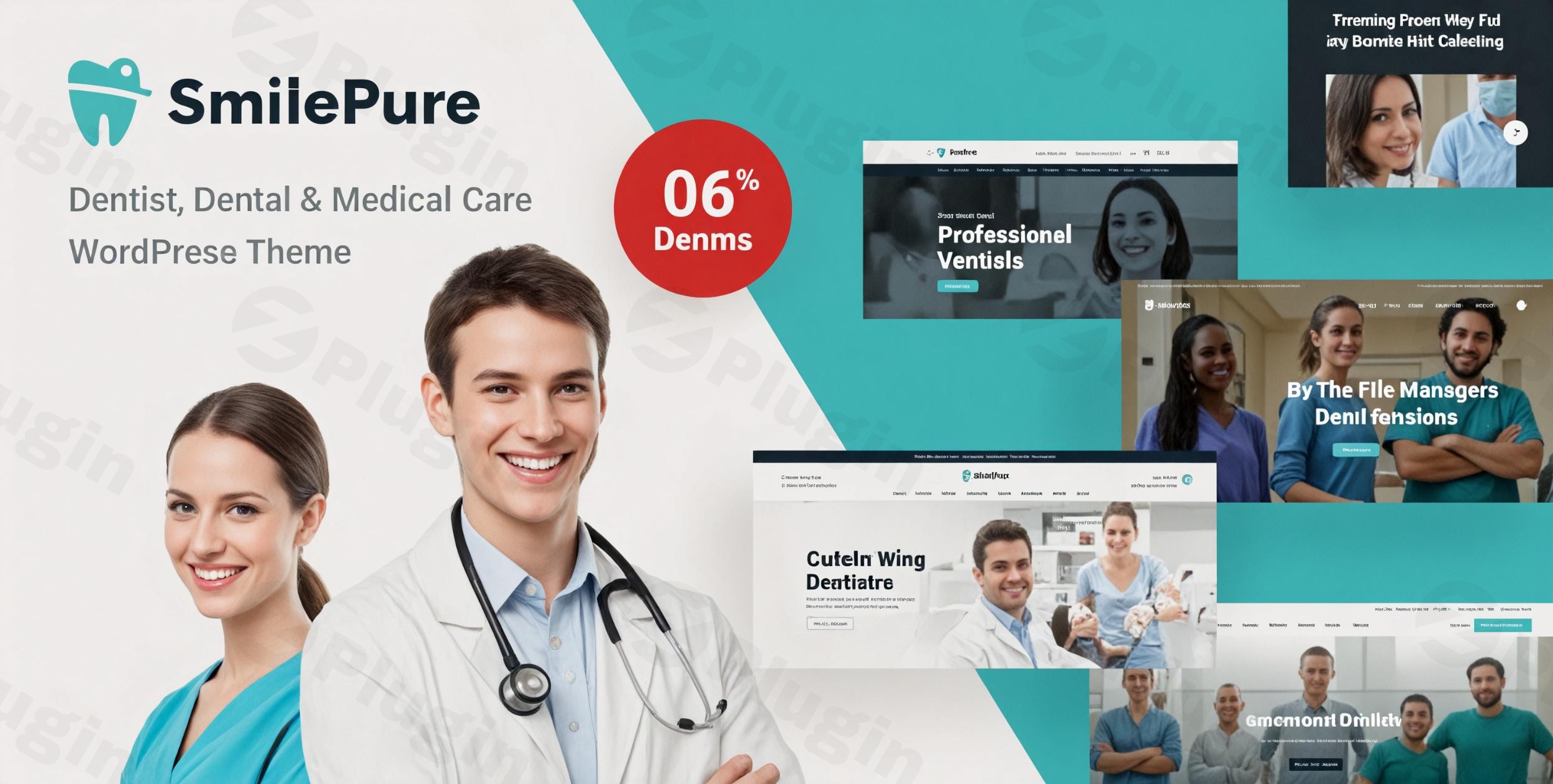 smilepure dental medical care wordpress theme plugin - Download WordPress Themes in One Place​