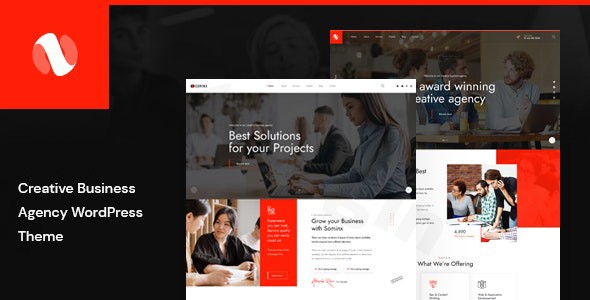 sominx creative business agency wordpress theme plugin - Download WordPress Themes in One Place​