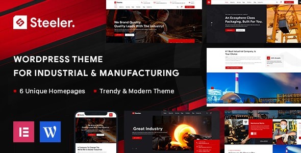 steeler industrial manufacturing wordpress theme plugin - Download WordPress Themes in One Place​