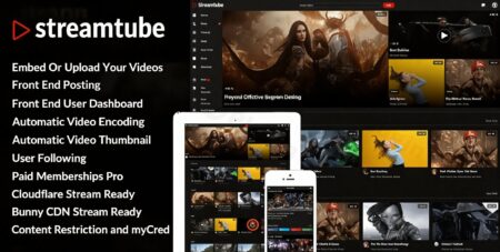 streamtube video wordpress theme plugin - Streamtube - Video Wordpress Theme