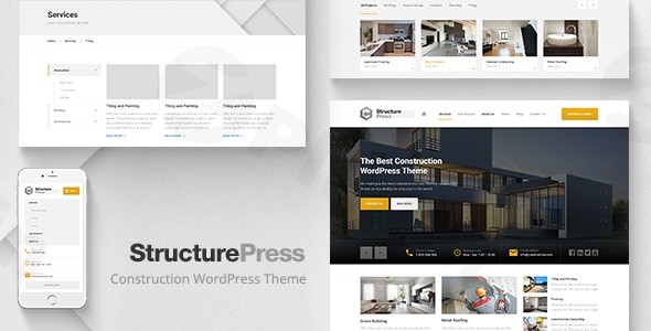 structurepress construction and architecture wordpress theme plugin - Download WordPress Themes in One Place​