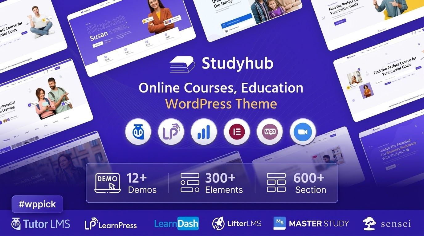 studyhub education wordpress theme feature - Download WordPress Themes in One Place​