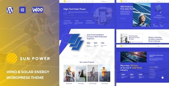 sunpower solar renewable energy theme plugin - Download WordPress Themes in One Place​
