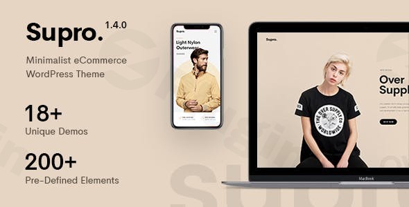 supro minimalist ajax woocommerce wordpress theme plugin - Download WordPress Themes in One Place​
