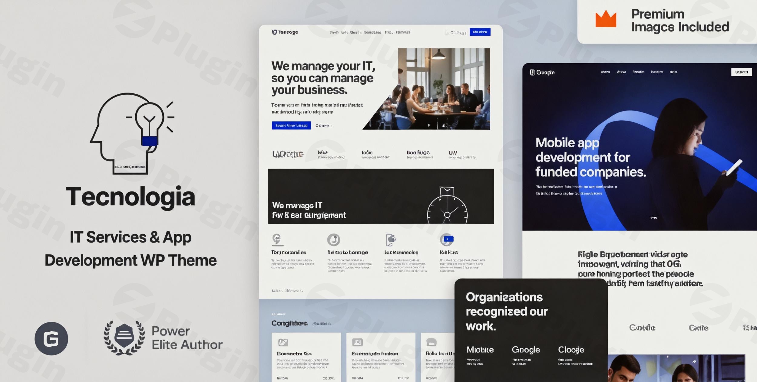 tecnologia it services app development wordpress theme plugin - Download WordPress Themes in One Place​