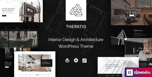 theratio architecture interior design theme for elementor plugin - Download WordPress Themes in One Place​