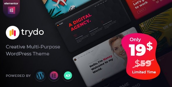 trydo creative agency portfolio wordpress theme plugin - Download WordPress Themes in One Place​