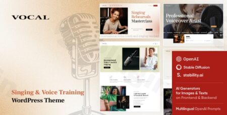vocal singing voice artist wordpress theme plugin - Vocal - Singing & Voice Artist Wordpress Theme