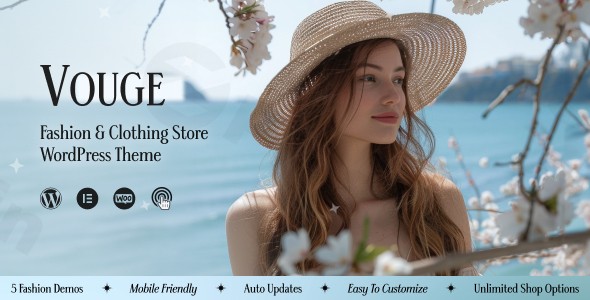 vouge fashion clothing wordpress theme plugin - Download WordPress Themes in One Place​