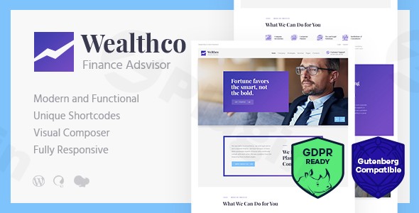 wealthco business financial consulting theme plugin - Download WordPress Themes in One Place​