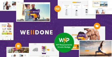 welldone sports fitness nutrition and supplements store wordpress theme plugin - Welldone - Sports & Fitness Nutrition And Supplements Store Wordpress Theme