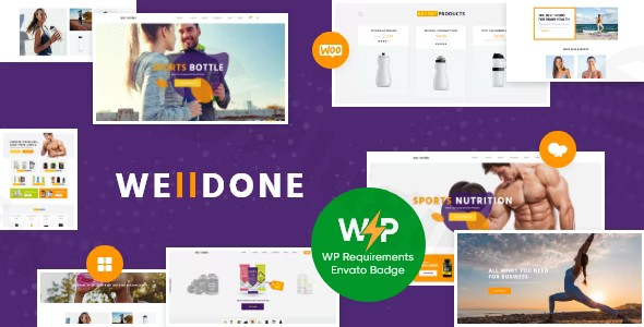 welldone sports fitness nutrition and supplements store wordpress theme plugin - Download WordPress Themes in One Place​