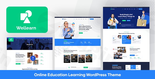 wellearn online education learning wordpress theme plugin - Download WordPress Themes in One Place​