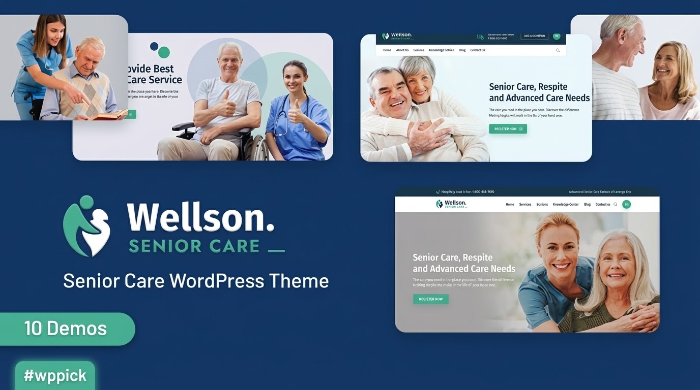 wellson senior care and medical wordpress theme feature - Download WordPress Themes in One Place​