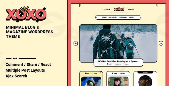 xoxo blog magazine wordpress theme plugin - Download WordPress Themes in One Place​