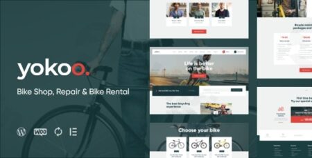 yokoo bike shop rental wordpress theme plugin - Yokoo - Bike Shop & Rental Wordpress Theme