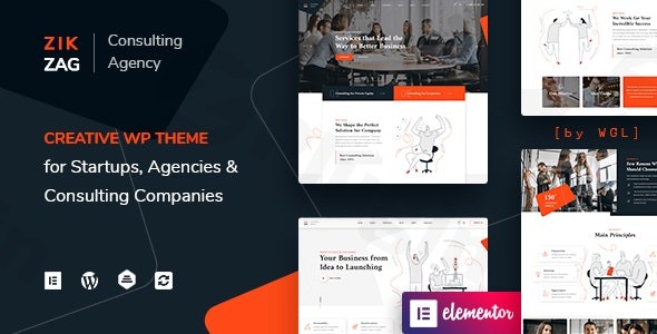 zikzag consulting agency wordpress theme plugin - Download WordPress Themes in One Place​