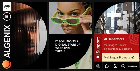 algenix it solutions digital agency wordpress theme plugin - Download WordPress Themes in One Place​