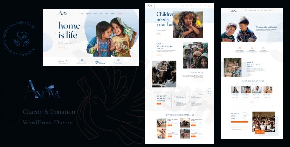 anova charity donation wordpress theme plugin - Download WordPress Themes in One Place​