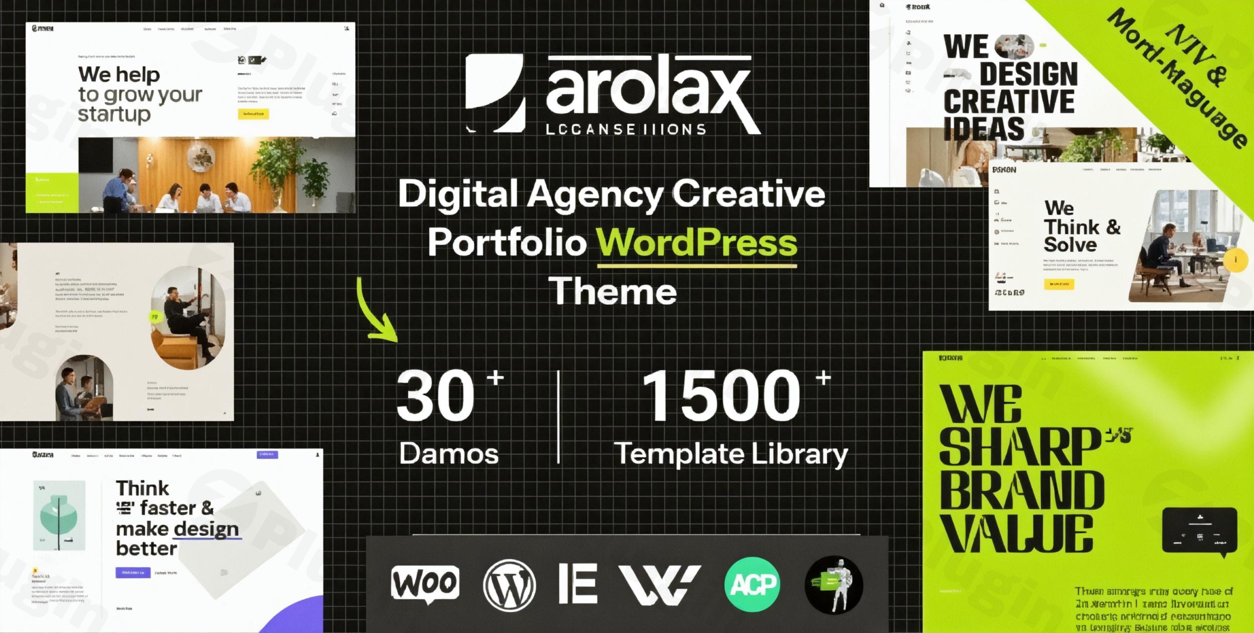 arolax creative digital agency theme plugin - Download WordPress Themes in One Place​
