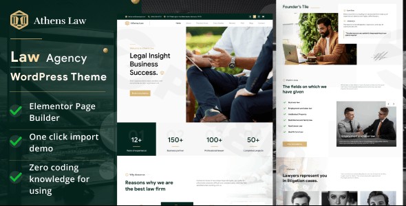 athens law agency wordpress theme plugin - Download WordPress Themes in One Place​