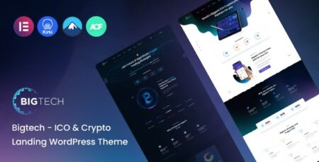 bigtech ico crypto landing wordpress theme plugin - Bigtech - Ico & Crypto Landing Wordpress Theme