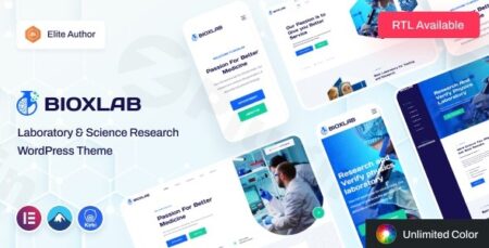 bioxlab laboratory science research wordpress theme plugin - Bioxlab - Laboratory & Science Research Wordpress Theme