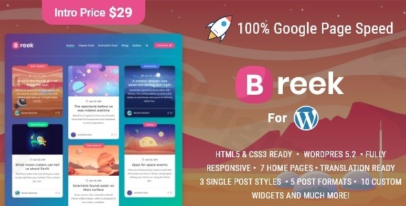 breek minimal masonry themes for wordpress plugin - Download WordPress Themes in One Place​