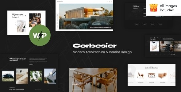 corbesier architecture design interior exterior modern wordpress theme plugin - Download WordPress Themes in One Place​