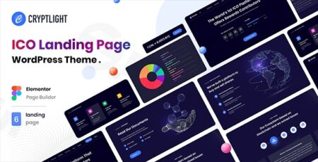 cryptlight ico landing page wordpress theme plugin - Cryptlight - Ico Landing Page Wordpress Theme