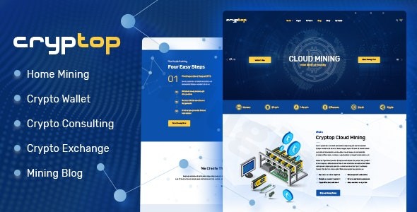 cryptop ico landing and cryptocurrency wordpress theme plugin - Download WordPress Themes in One Place​