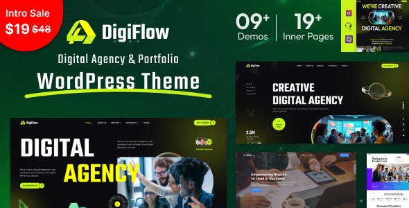 digiflow digital agency wordpress theme plugin - Download WordPress Themes in One Place​