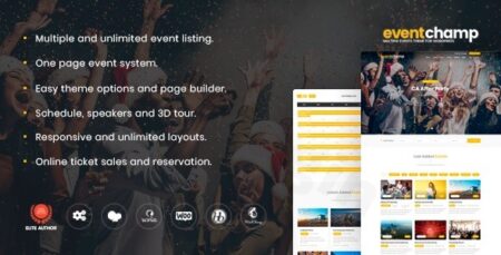 event champ multiple events conference wordpress theme plugin - Event Champ - Multiple Events & Conference Wordpress Theme