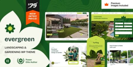 evergreen landscaping gardening wordpress theme plugin - Evergreen - Landscaping Gardening Wordpress Theme