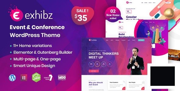 exhibz event conference wordpress theme plugin - Download WordPress Themes in One Place​