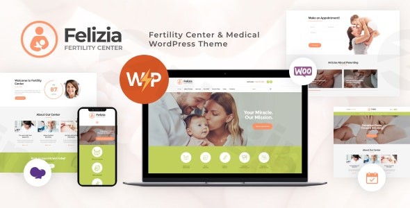 felizia fertility center medical wordpress theme plugin - Download WordPress Themes in One Place​