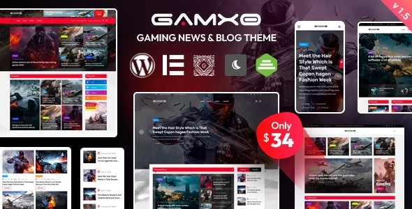 gamxo wordpress gaming news blog theme plugin - Download WordPress Themes in One Place​