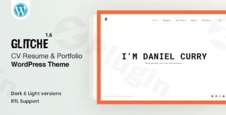 Glitche – Cv WordPress Theme glitche cv wordpress theme plugin - Glitche - Cv Wordpress Theme