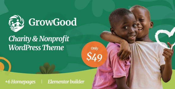 growgood charity nonprofit wordpress theme plugin - Download WordPress Themes in One Place​