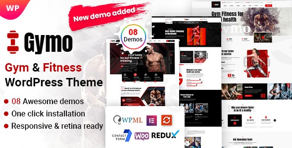 gymo gym fitness wordpress theme plugin - Download WordPress Themes in One Place​
