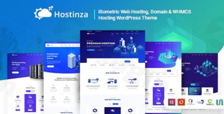 hostinza isometric domain whmcs web hosting wordpress theme plugin - Hostinza - Isometric Domain & Whmcs Web Hosting Wordpress Theme