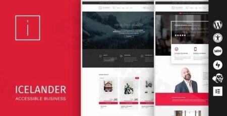 icelander accessible business portfolio woocommerce wordpress theme plugin - Icelander - Accessible Business Portfolio & Woocommerce Wordpress Theme